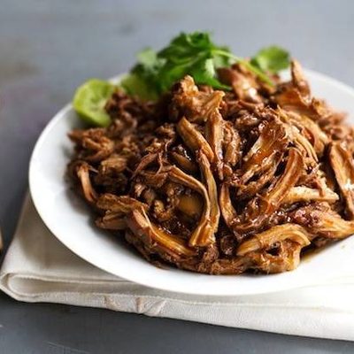 Honey Glazed Crockpot Chicken Adobo - simple pantry ingredients, hardly any hands-on time, 200 calories. | https://fresh-shape.today
