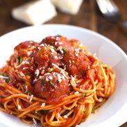 Skinny Spaghetti and Meatballs | pinchofyum.com
