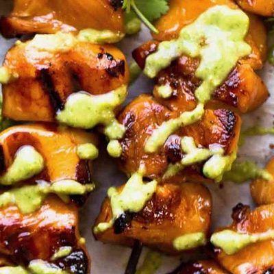 3 Ingredient Grilled Chicken with sauce.