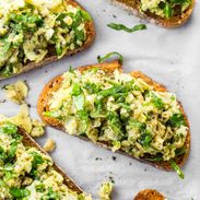 A picture of 10 Minute White Bean Artichoke Basil Toasts
