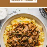 Beef stroganoff pin.