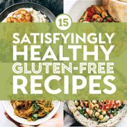 Gluten free recipes in a collage.