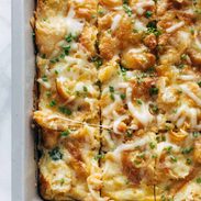 Egg and croissant bake.