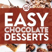 Easy chocolate desserts in a collage.