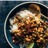 Ginger-Peanut-Chicken With Coconut Rice Pin