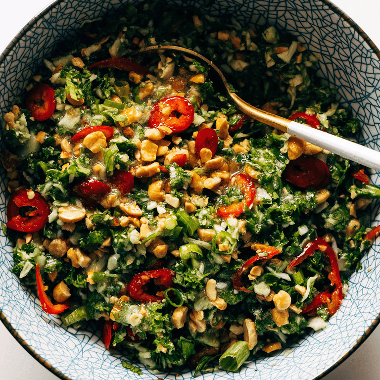 Peanut kale crunch salad.