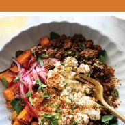 Beef and sweet potato bowls.