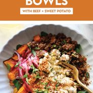 Beef and sweet potato bowls.