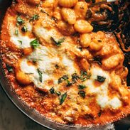 A picture of Three Cheese Baked Gnocchi with Spinach
