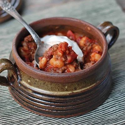 A picture of <span class="fn">Smoky White Bean Chili with Pork