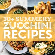 Collage of recipes containing zucchini