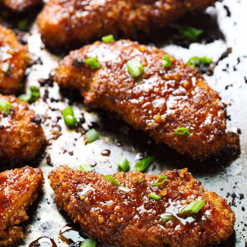 A picture of Sticky Garlic Chicken and Broccoli