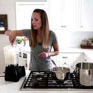 Lindsay making Creamy Cauliflower Sauce | pinchofyum.com